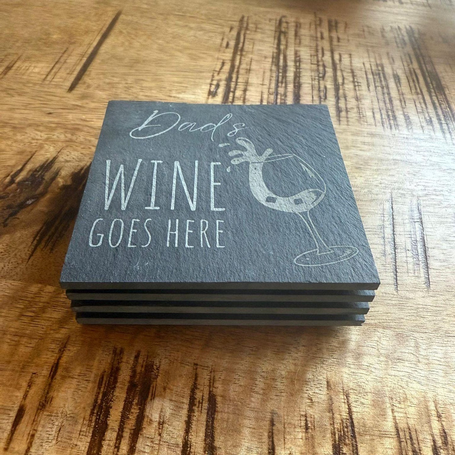 Personalised Slate Coasters - Beer, Wine, Fizz, Cuppa