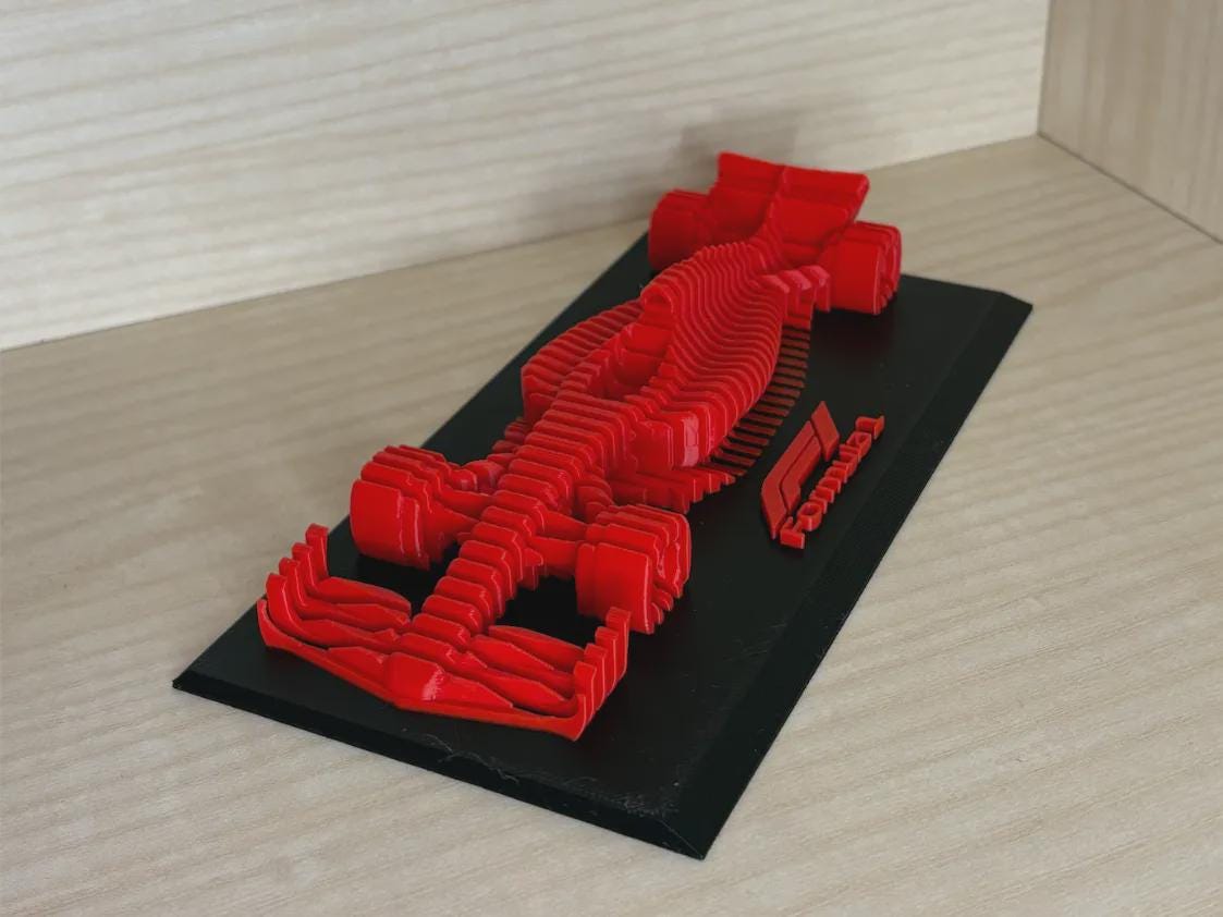 Layered F1 Car Model 2025 - 3D Printed Formula 1 Racing Decor