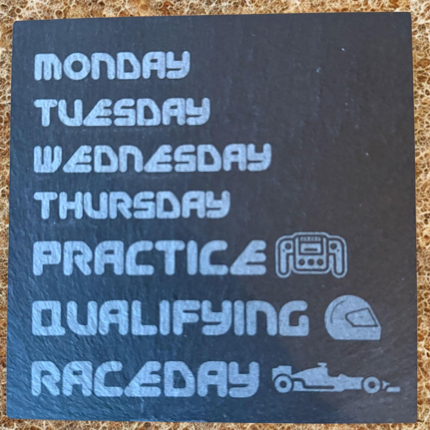 F1 Raceday Inspired Slate Coasters