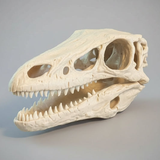 Velociraptor Skull - Life Size - Realistic Dinosaur Fossil, Display Quality Replica