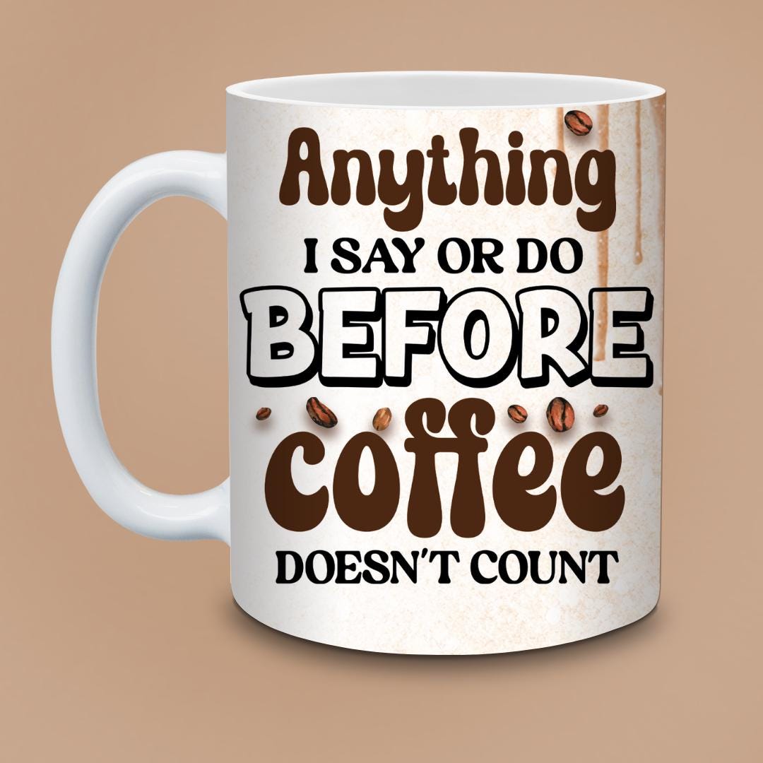 Funny Gnome Coffee Mug – Anything Before Coffee Doesn't Count