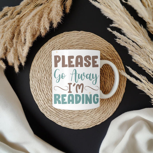 Funny Gnome Coffee Mug – Please Go Away I'm Reading