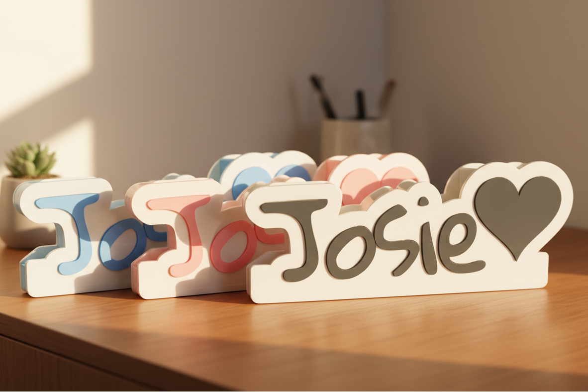 Personalised Desk Organiser – Custom Pen Pot Stationery Holder - Name & Heart Design - Kids Desk Tidy