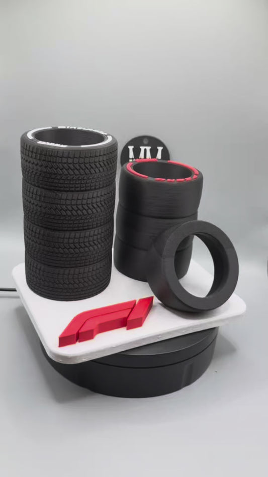 F1 Racing Tyre Desk Organiser - Motorsport-Inspired Pen Holder