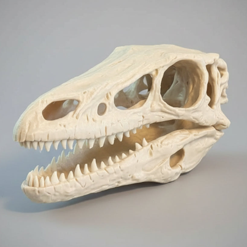 Velociraptor Skull - Life Size - Realistic Dinosaur Fossil, Display Quality Replica