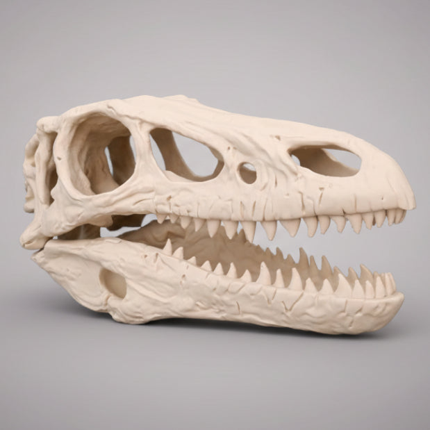 Velociraptor Skull - Life Size - Realistic Dinosaur Fossil, Display Quality Replica